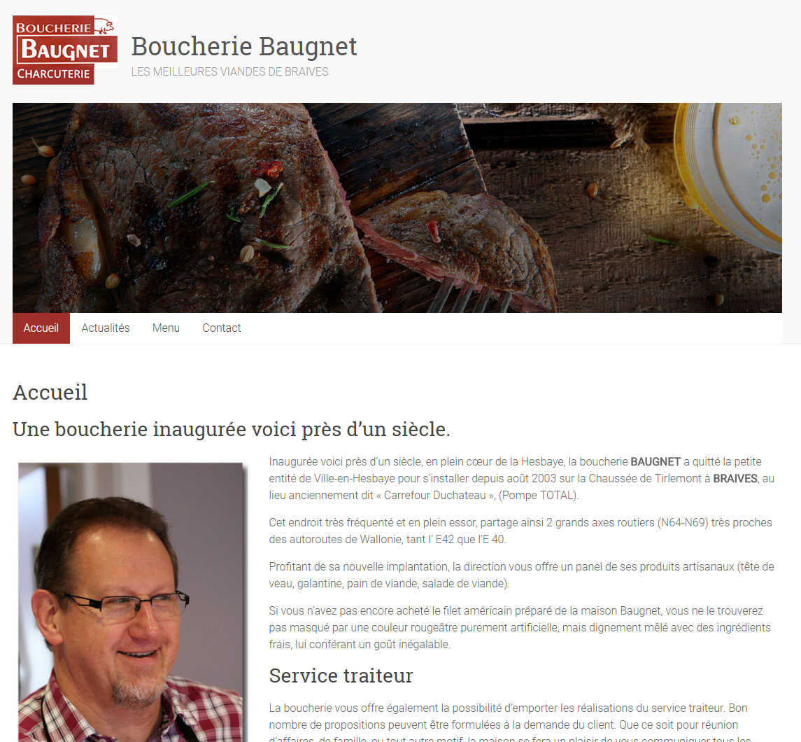 Lire la suite à propos de l’article Lancement du site web de la boucherie Baugnet